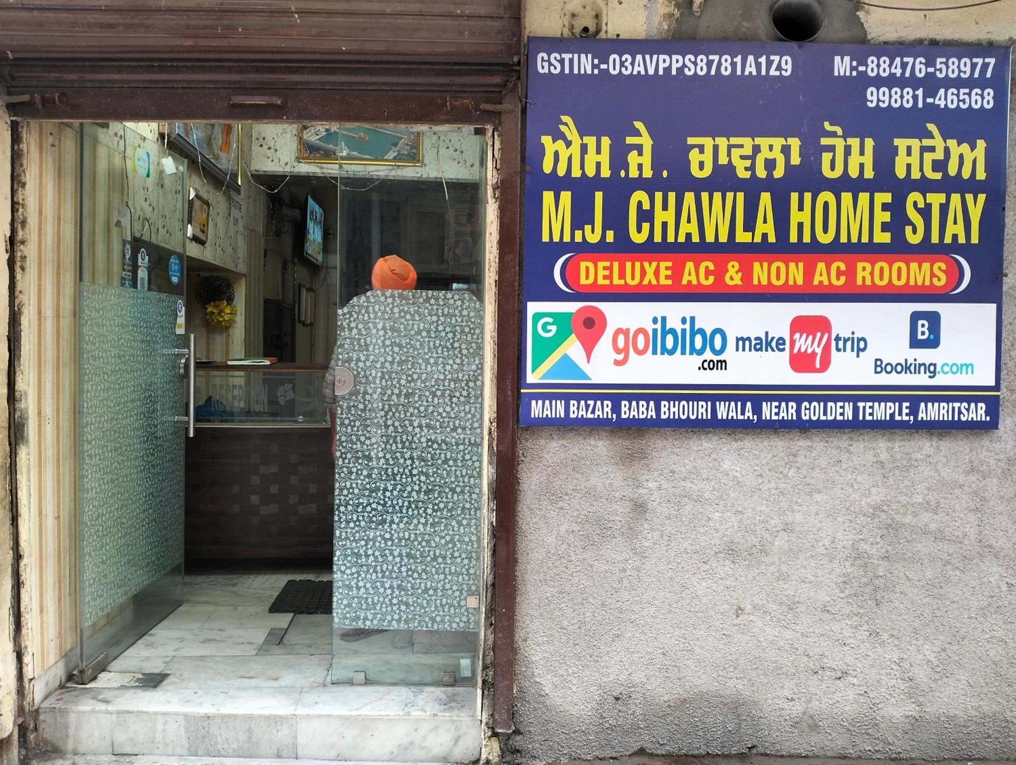 Mj Chawla Homestay Double Bed Attached Bathroom Room Amritsar Exterior foto